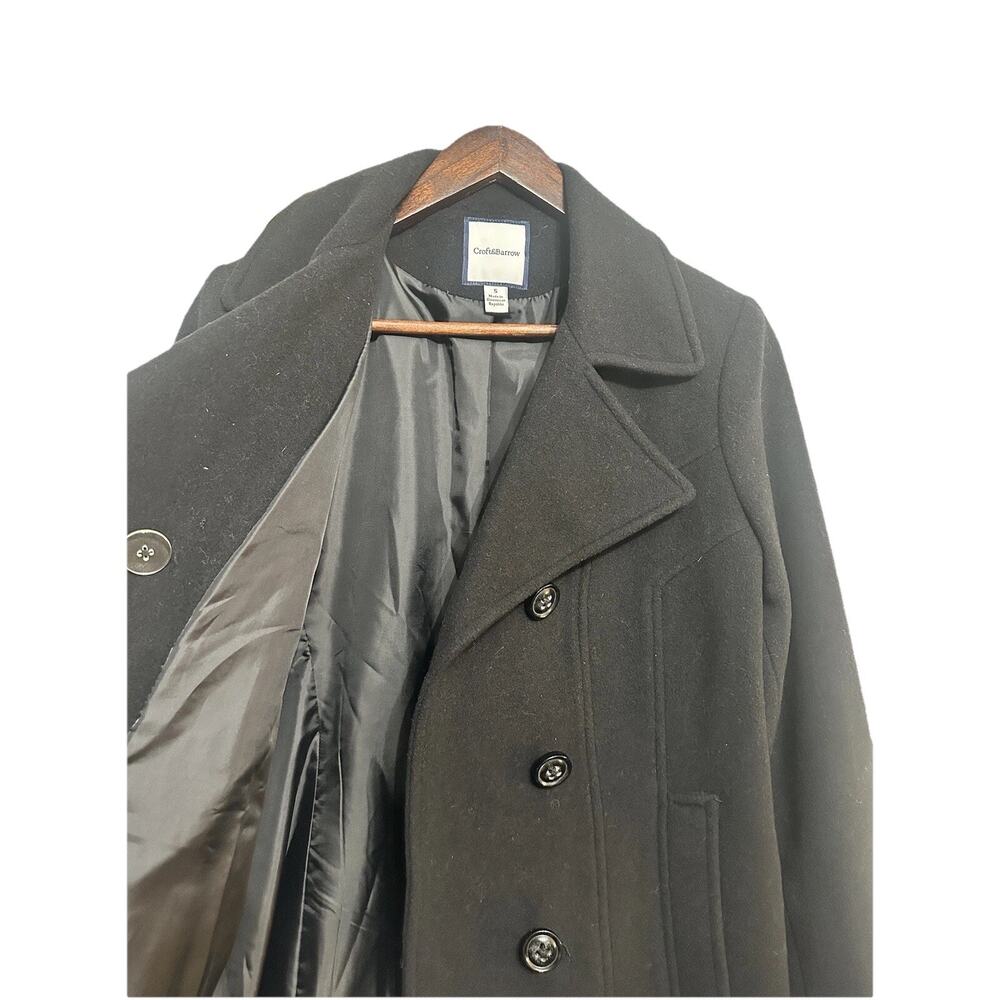 Croft & Barrow Black Wool Coat Small NWT MSRP $170 Great Present Gift - Picture 6 of 16